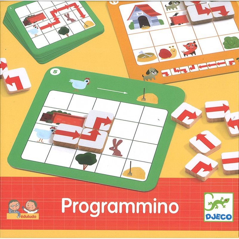 Jeu de repérage spatial pour créer des chemins sur un quadrillage.
