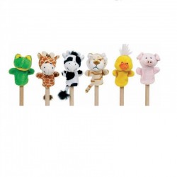 Lot de 6 marionnettes à doigts