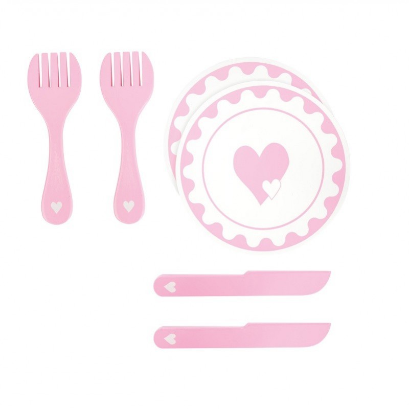 Lot d'assiettes et de couverts