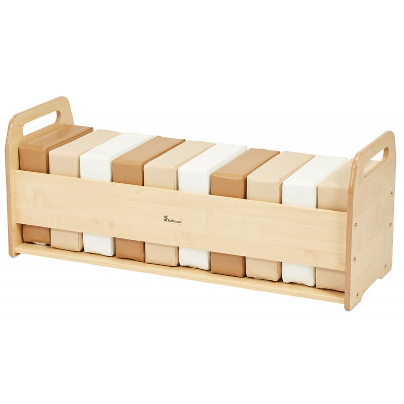 Ensemble de coussins et rangement en bois