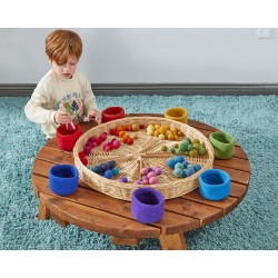 Bols et boules de tri en feutrine