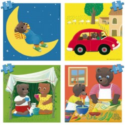 4 puzzles Petit ours brun