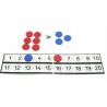 Tableau de comptage avec jetons réversibles et signes arithmétiques