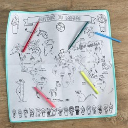 Carte du monde à colorier