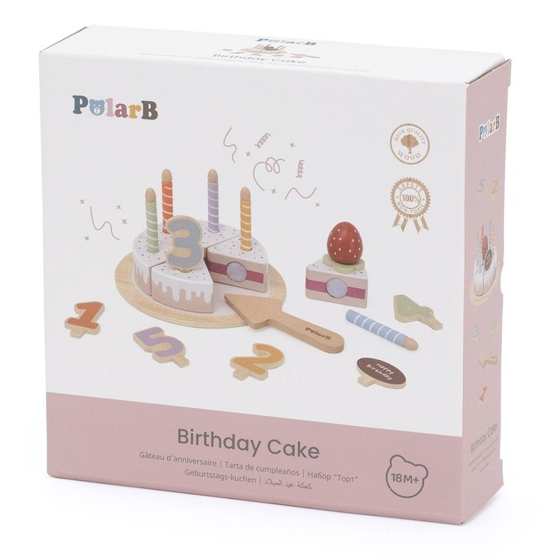 Gâteau d'anniversaire en bois