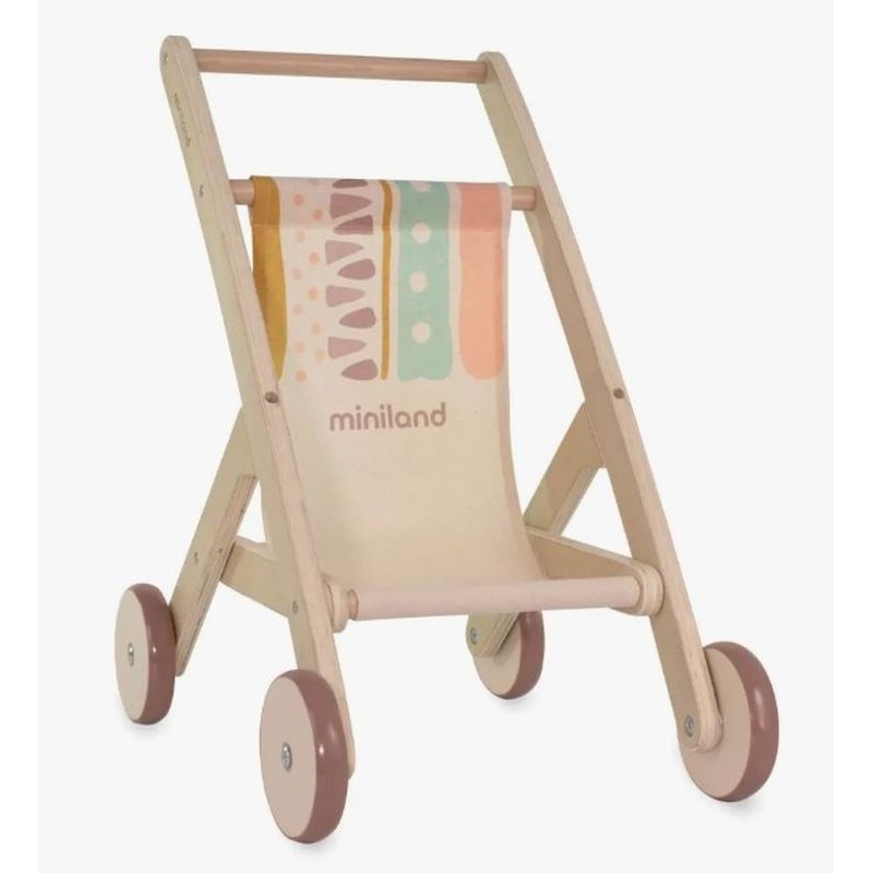 Poussette en bois pour poupées