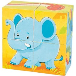 Puzzle de cubes, animaux...