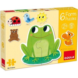 6 Puzzles Animaux 2 pièces
