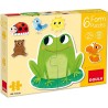 6 Puzzles Animaux 2 pièces