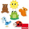 6 Puzzles Animaux 2 pièces