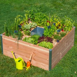 Bac potager avec composteur