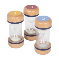 Lot de 3 sabliers - 1, 3 et 5 min