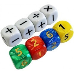 Lot de 8 dés maths