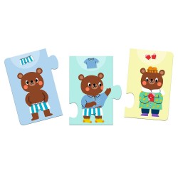 Puzzle frise - Nounours s'habille