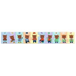 Puzzle frise - Nounours s'habille