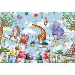 Puzzle Animaux Acrobates