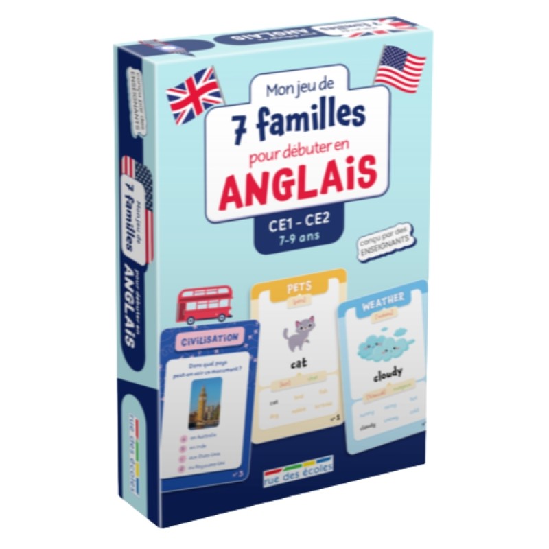 Mon jeu de 7 familles pour débuter en anglais CE1-CE2