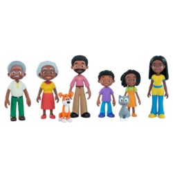 Famille à la peau foncée