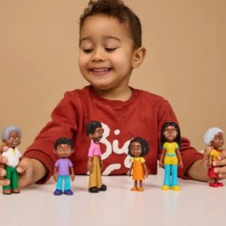 Famille à la peau foncée